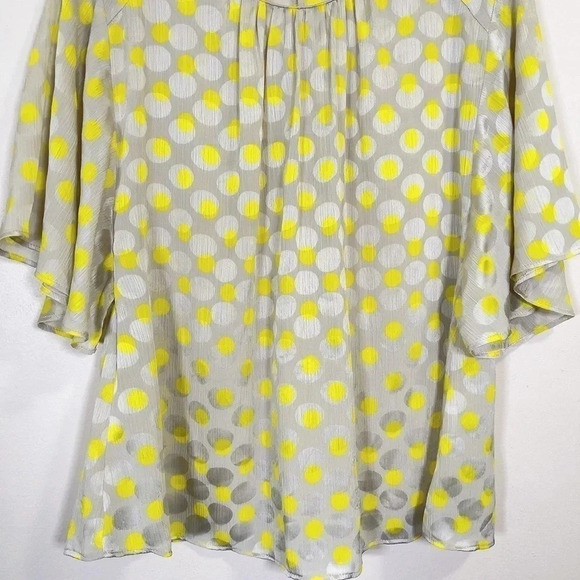 🌟✨2 for $30✨🌟 ZARA | POLKA DOT SATIN SHORT SLEEVE  TOP - Picture 4 of 9